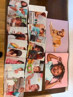Lovevery Routines Baby/Toddler Flash Cards Set plus 2 Large Photo Cards
